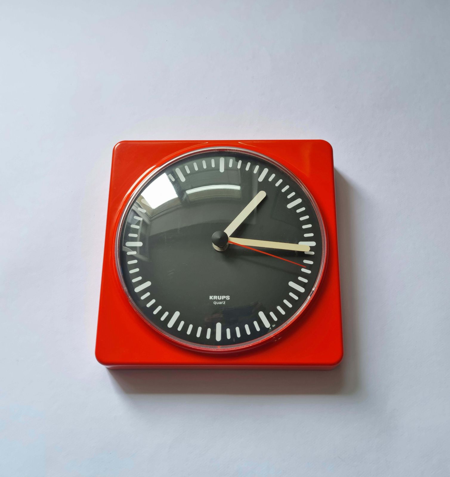 Midcentury Rare Wall Clock Krups, Space Age Style, Germany, 1970s photo 229.0
