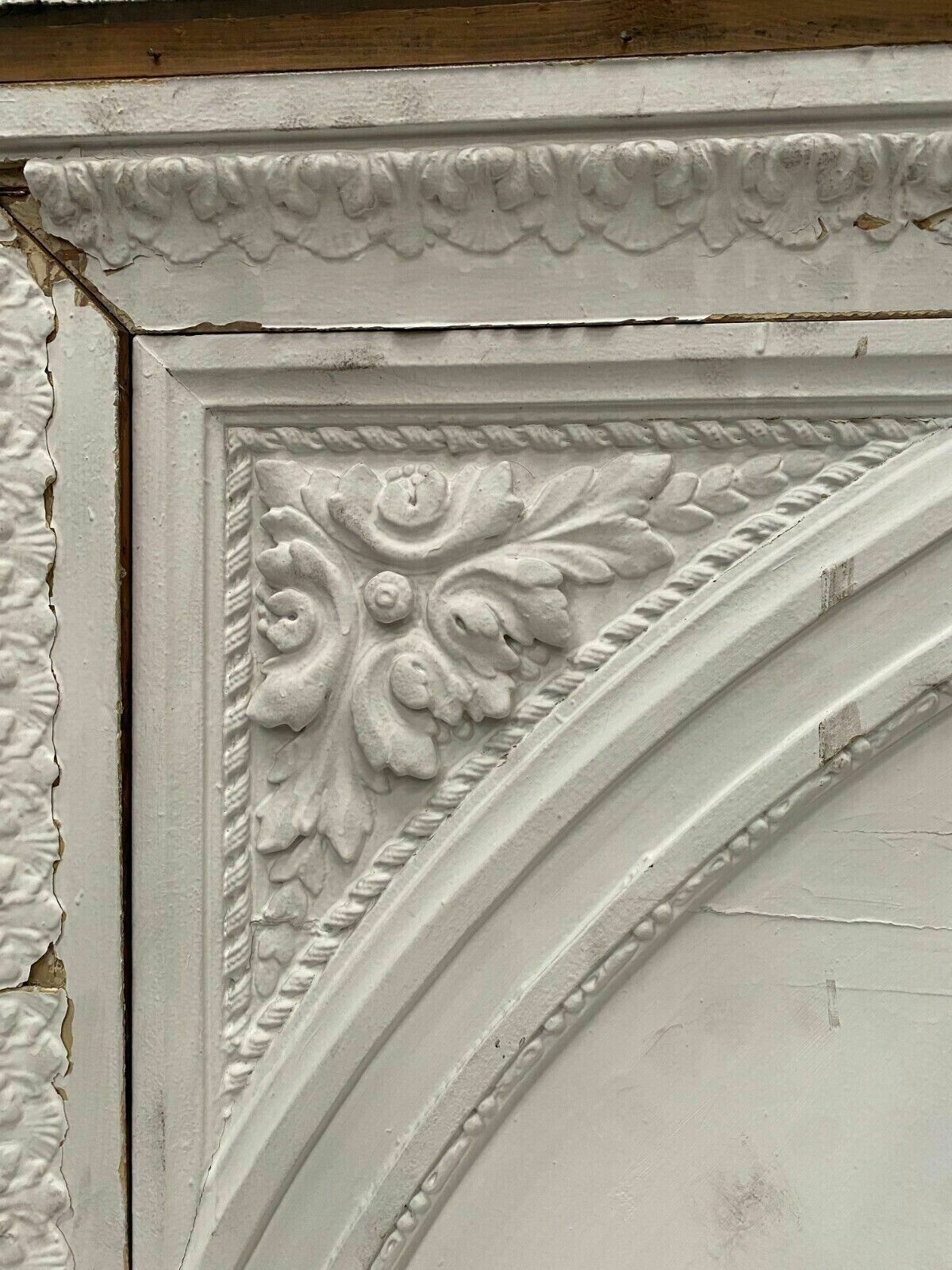 Door Pediment Decorative Panel In Wood And Patinated Stucco 19th Century photo 1325.58