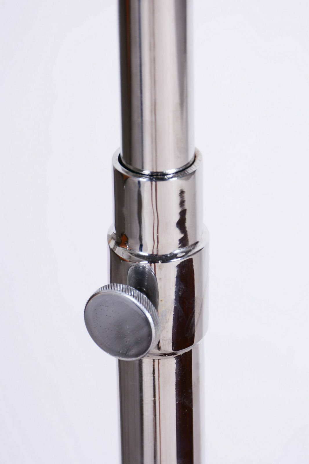 Restored Artdeco Floor Lamp, J. Halabala, Up Zavody, New Electrification, Luxury Design, Walnut, Chrome, Opal Glass, Czechia, 1930s photo Lighting
