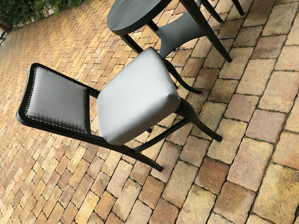 Art Deco Dining Chairs With The Table, 1920s, Set Of 3 photo vinterior