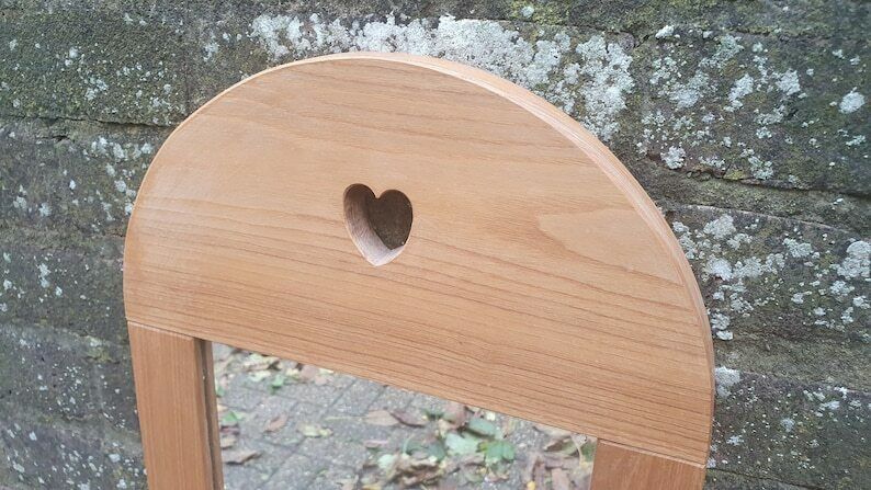 Top Quality Long Golden Ash Or Oak Mirror With Heart Motif. Lover’s Mirror photo Home Decor