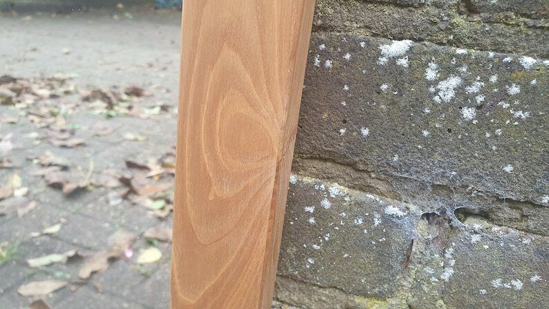 photo furniture Top Quality Long Golden Ash Or Oak Mirror With Heart Motif. Lover’s Mirror
