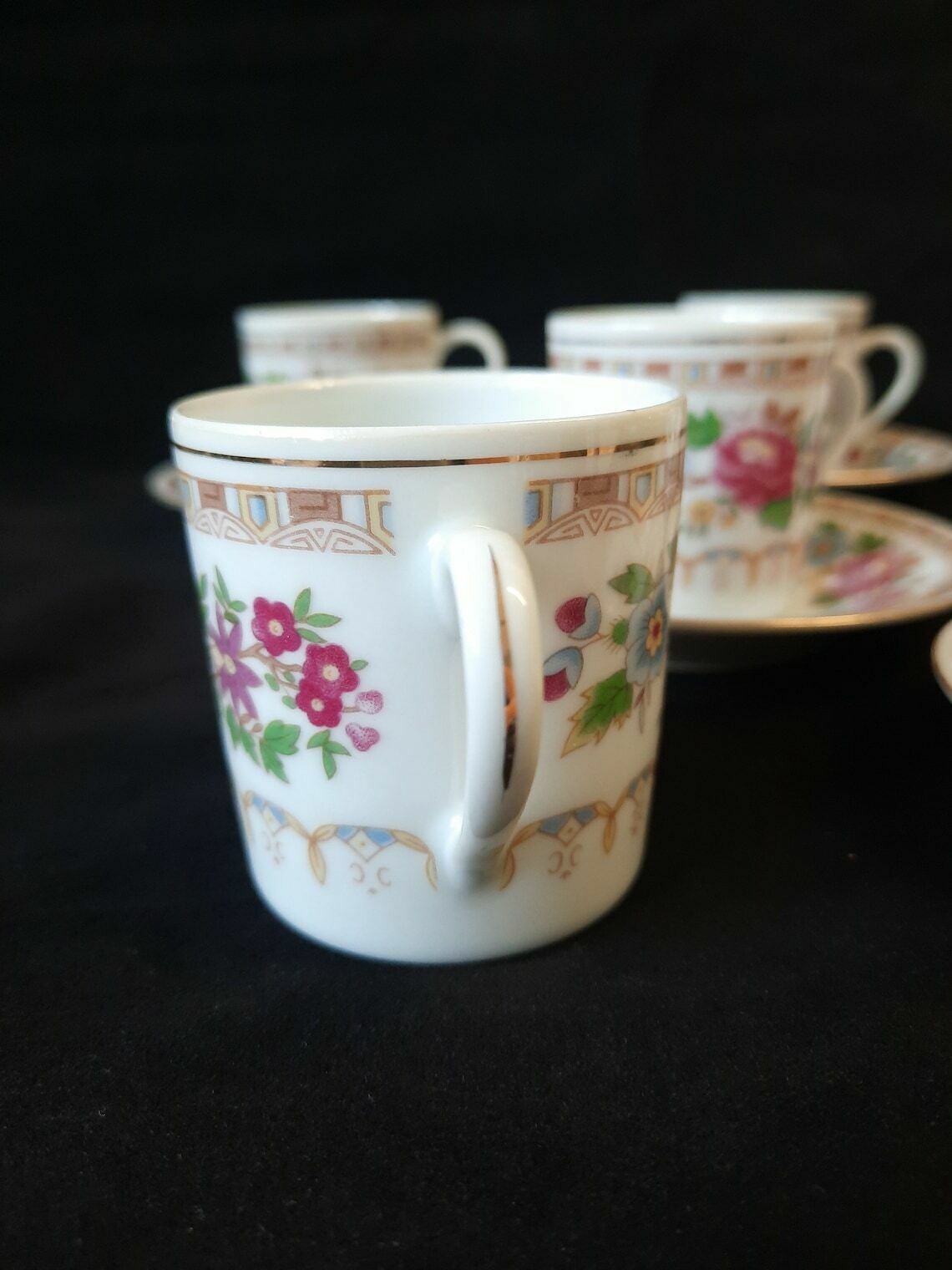 Liling Demitasse Espresso Cup And Saucer Set X 6. Similar To Ling Rose. photo 280.0
