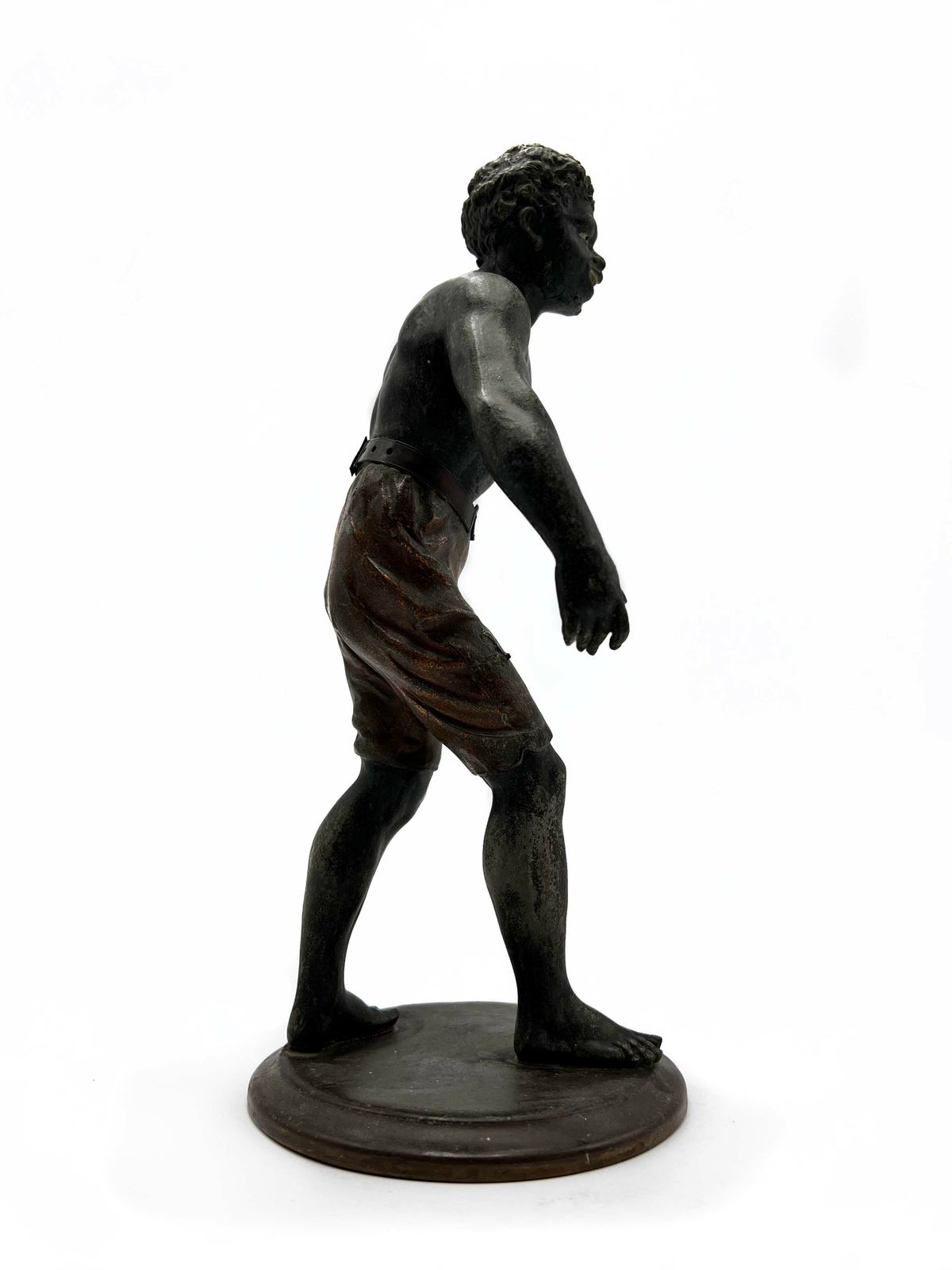 Bronze Sculpture Depicting An African From The 1930s photo furniture