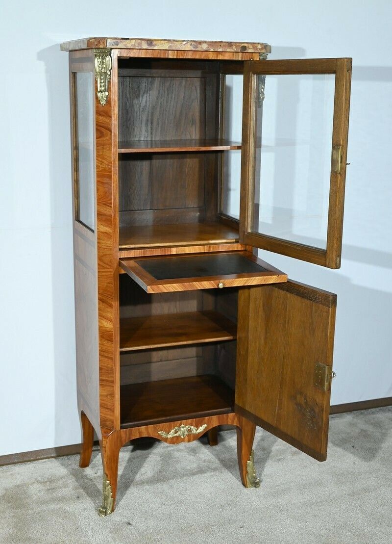 Small Rosewood Showcase, Transition Louis XV/Louis XVI Style – Early 20th Century photo 2987.83064556