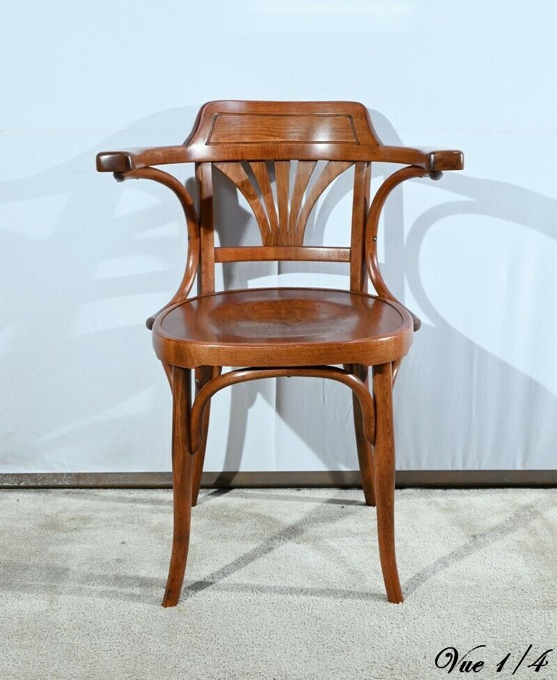 Beech Office Armchair, Stamped J&J Kohn – Early 20th Century photo buy
