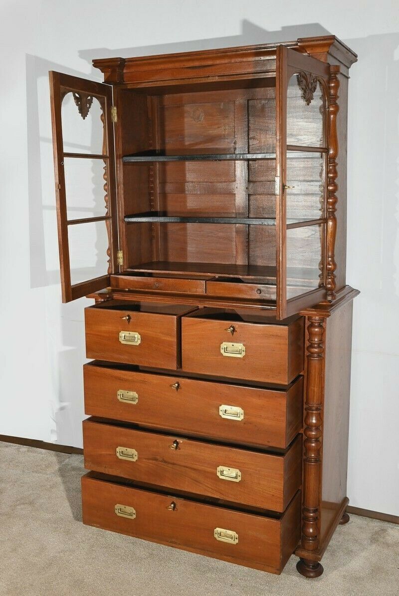 Teak Showcase Commode – Late 19th Century photo Furniture
