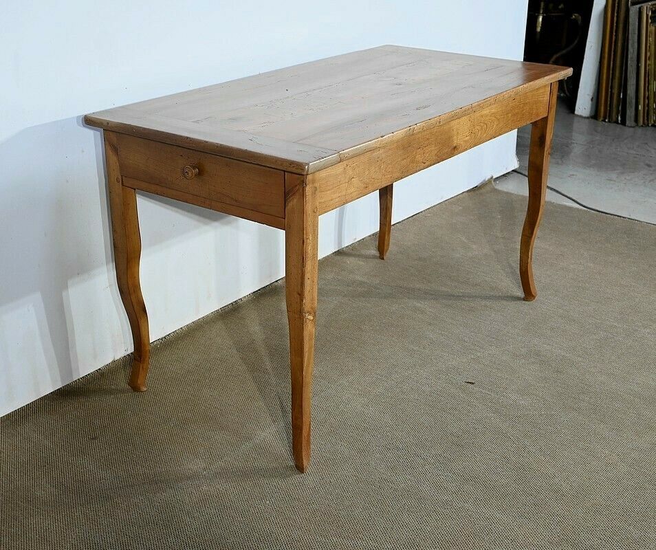 Farm Table In Blond Cherry, Louis XV Style – 2nd Part Of The 19th Century photo for sale