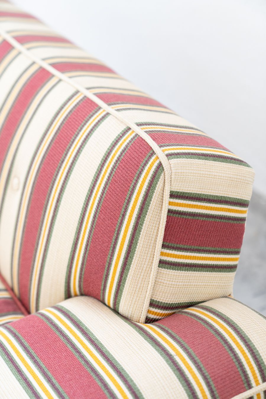 American Lounge Furniture In Original Striped Fabric1970s photo buy
