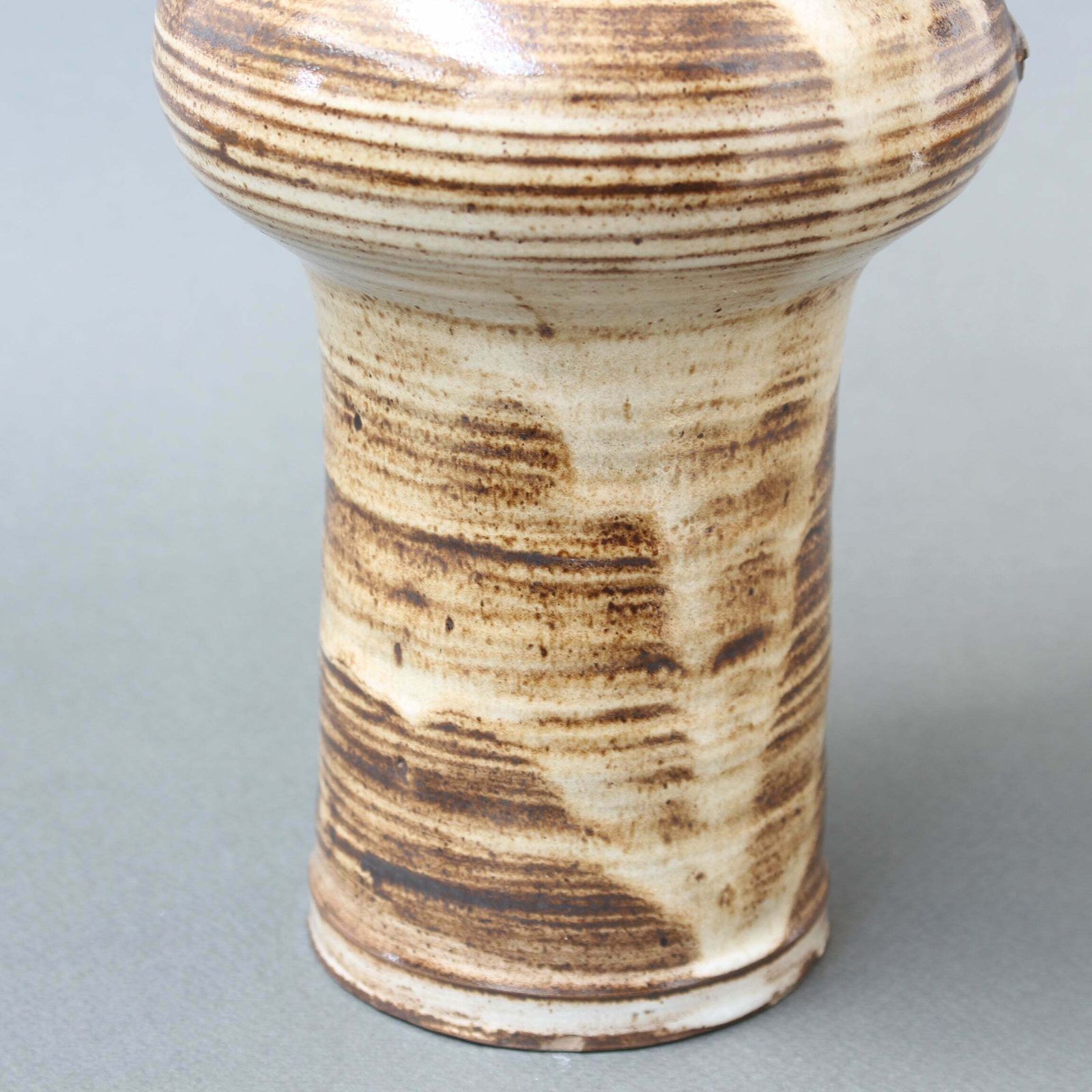 photo vinterior Glazed French Ceramic Stylised Owl Vase By Jacques Pouchain (Circa 1960s)