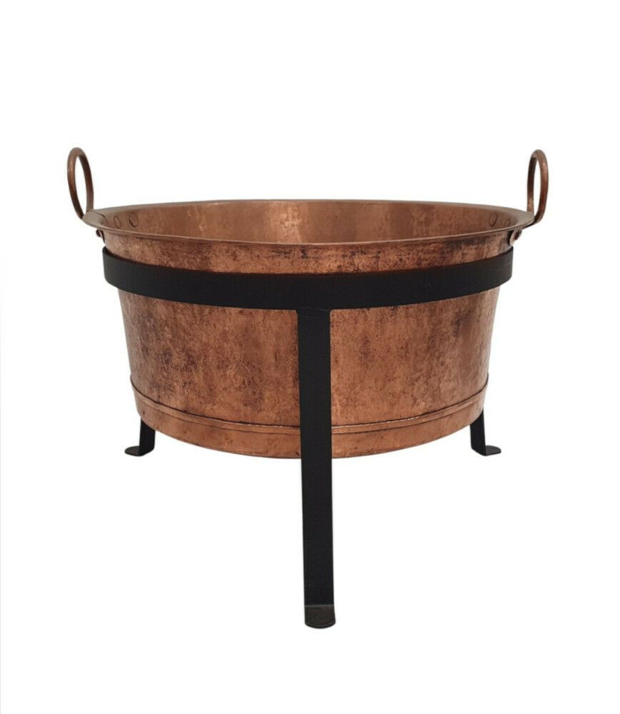 A Very Rare 19th Century Large Copper Log Bucket
