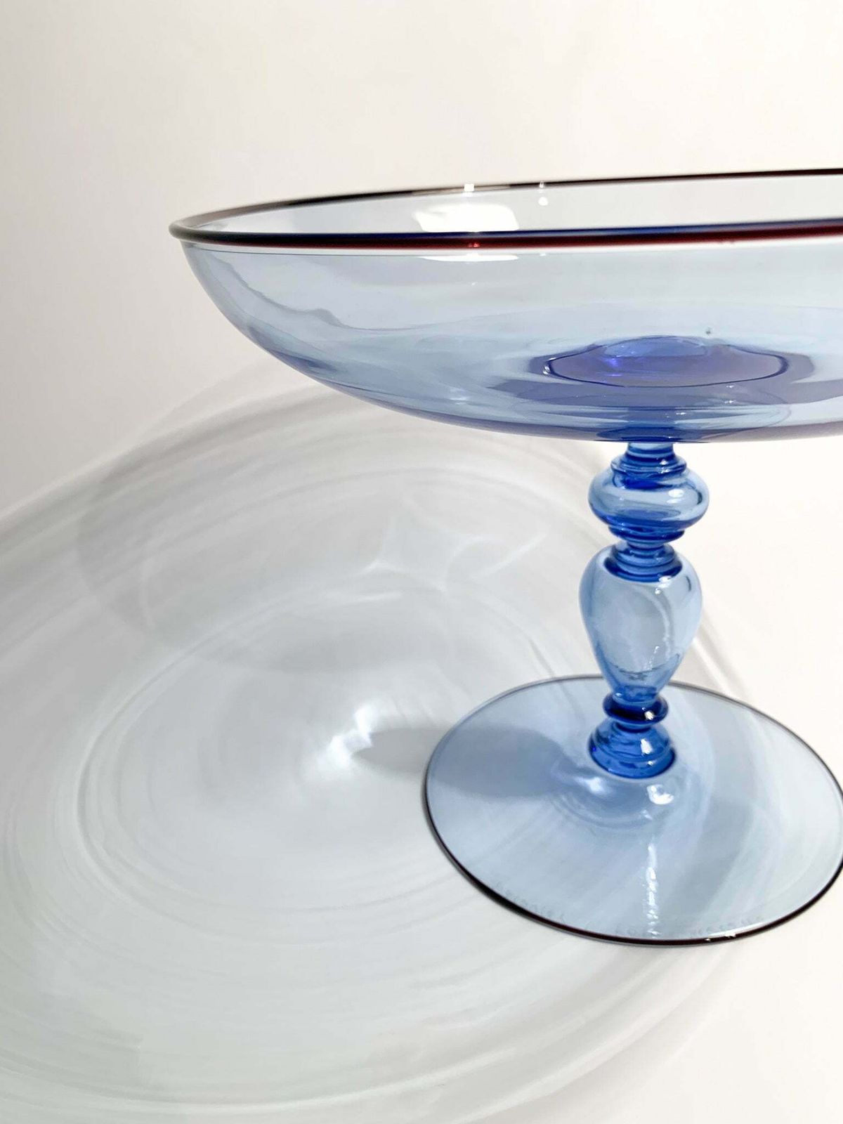 Murano Glass Centerpiece By Barovier & Toso Caravaggio Cup From The 1980s photo vinterior