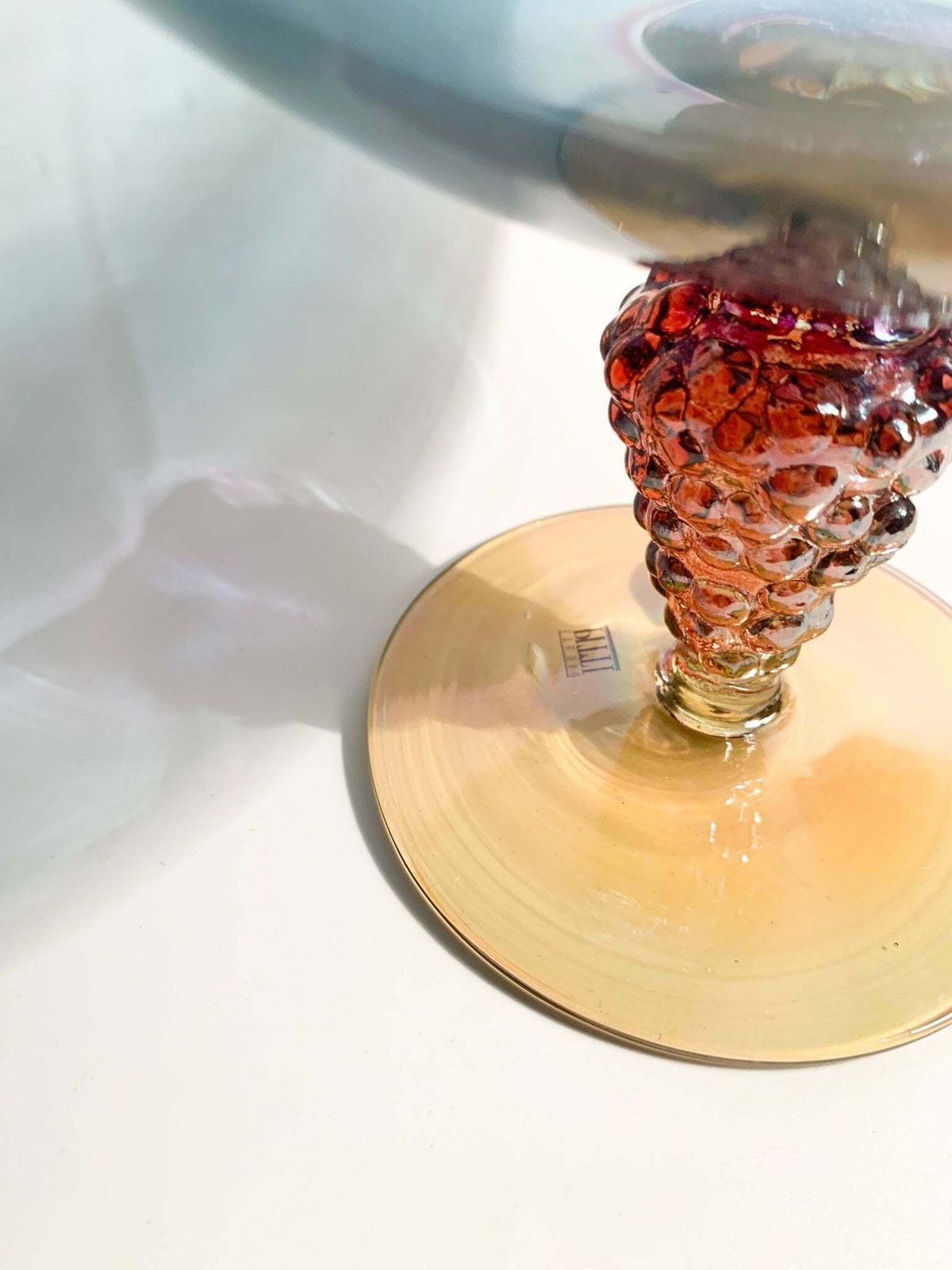 Hand Blown Glass Centerpiece By Pitti Studio From The 1980s photo buy
