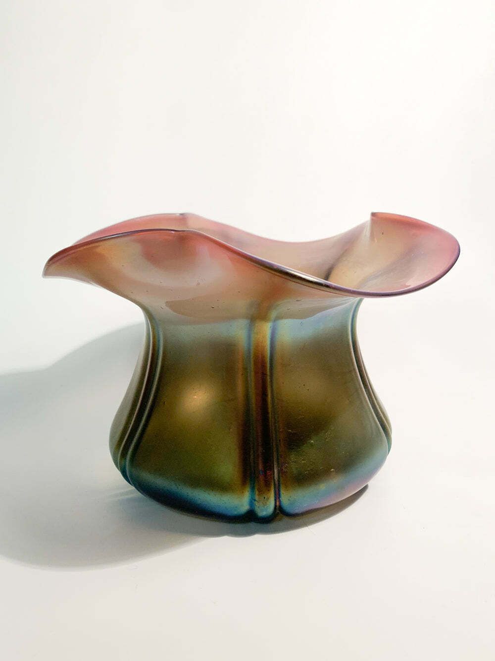 Iridescent Loetz Glass Vase With Flower Opening, 1940s