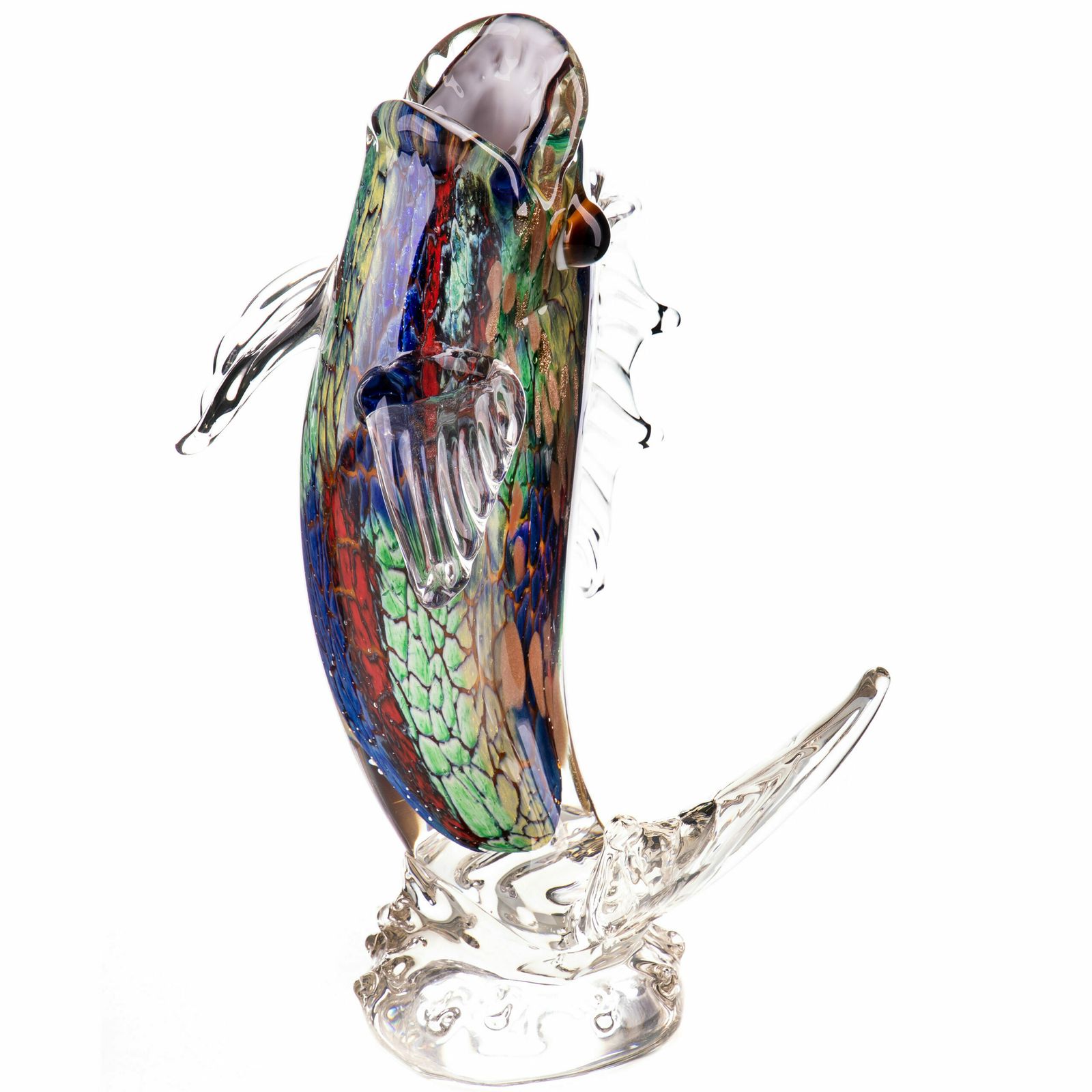 Handcrafted Maurano Stil Glass Fish Sculpture