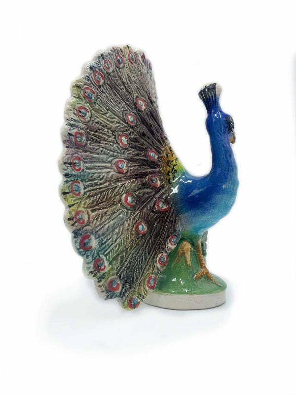 Peacock Sculpture In Bassano Ceramics From The 1950s photo furniture