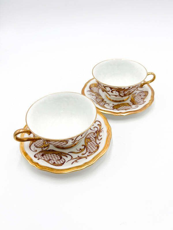 Twelve Tea/Coffee Service In Red And Gold Rosenthal Porcelain photo buy