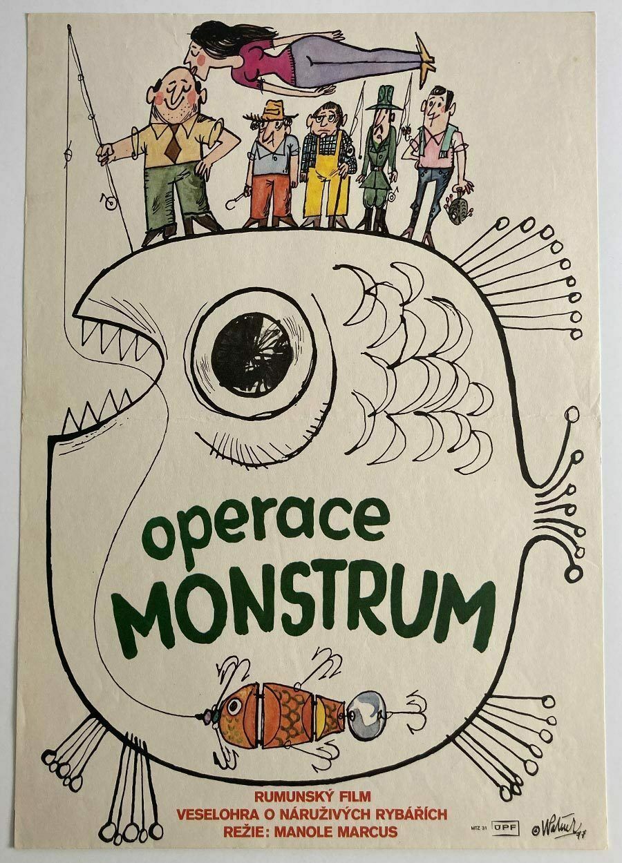 Movie Poster, Operation Monster, Vladimír Václav Paleček, 1977
