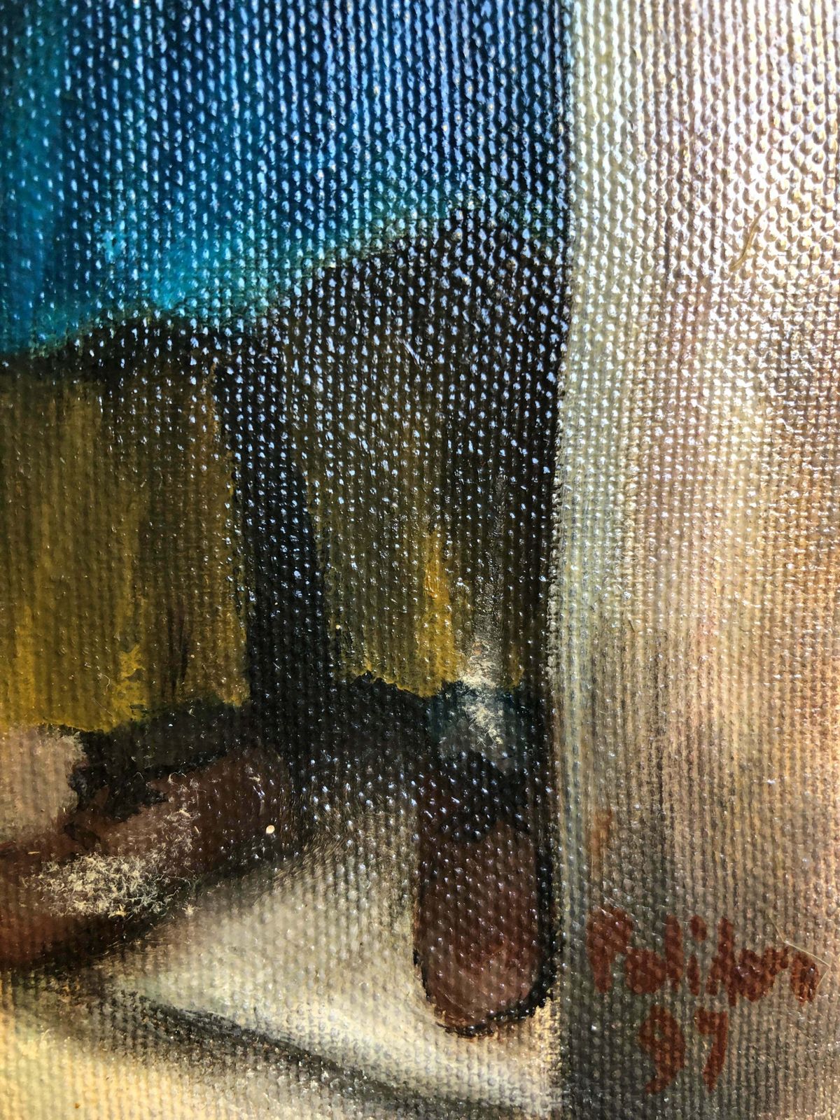 Oil Painting On Canvas From 1997 photo furniture