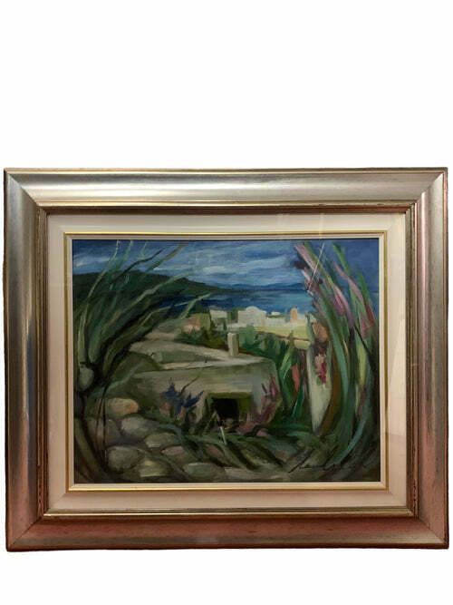 Oil Painting On Canvas Of Landscape By Lamberto Lamberti From The 1950s