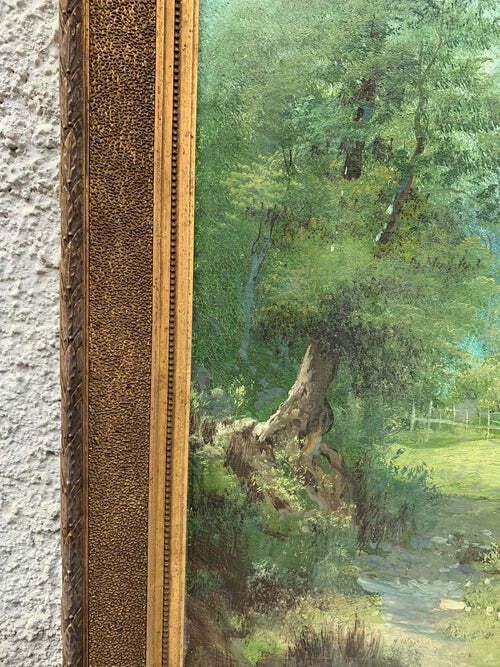 photo furniture Oil On Canvas Landscape Painting By Henry Markò, Early Twentieth Century