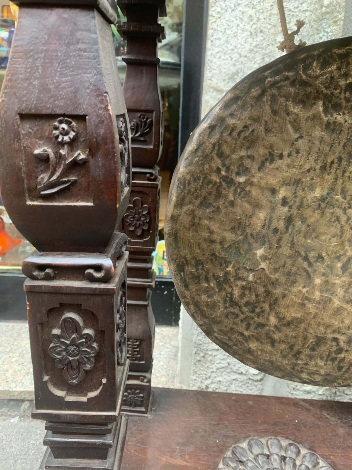 Chinese Wooden Gong From The 19th Century photo furniture