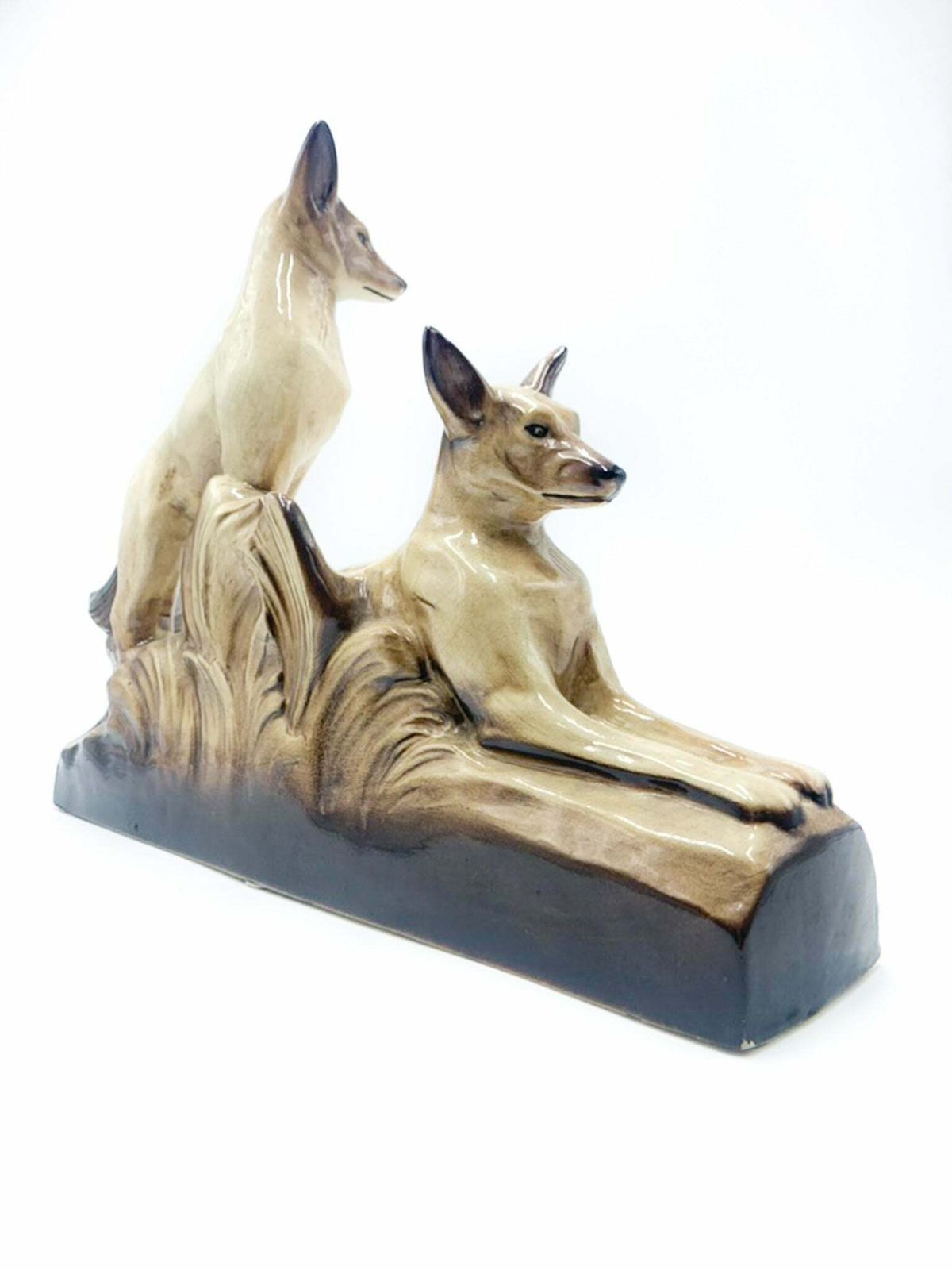 Ceramic Sculpture Of A Pair Of Dogs By Louis Francois Laurin From 1800 photo buy