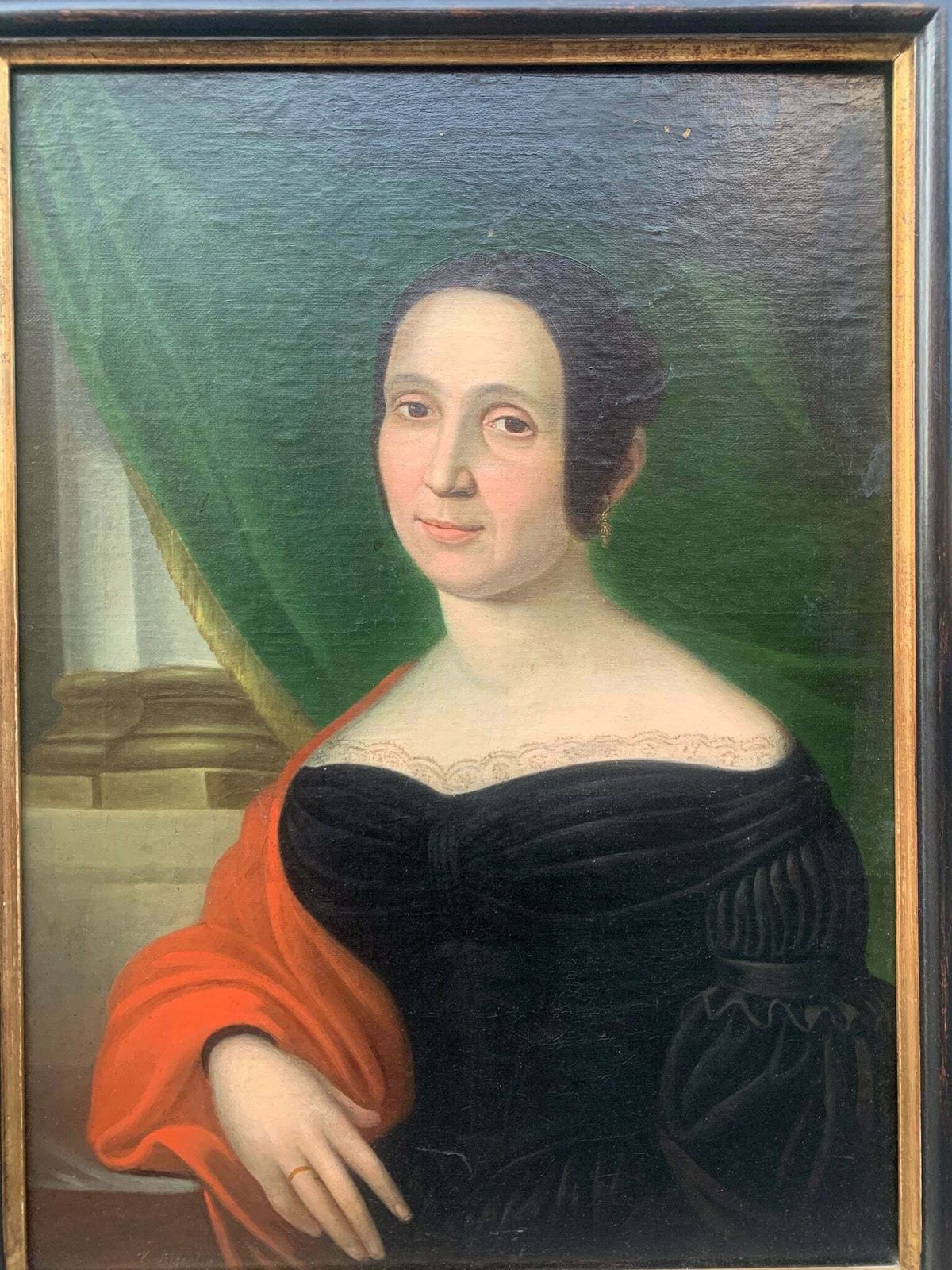 Pair Of Oil On Canvas Paintings Of Ladies And Gentlemen From The 19th Century photo buy