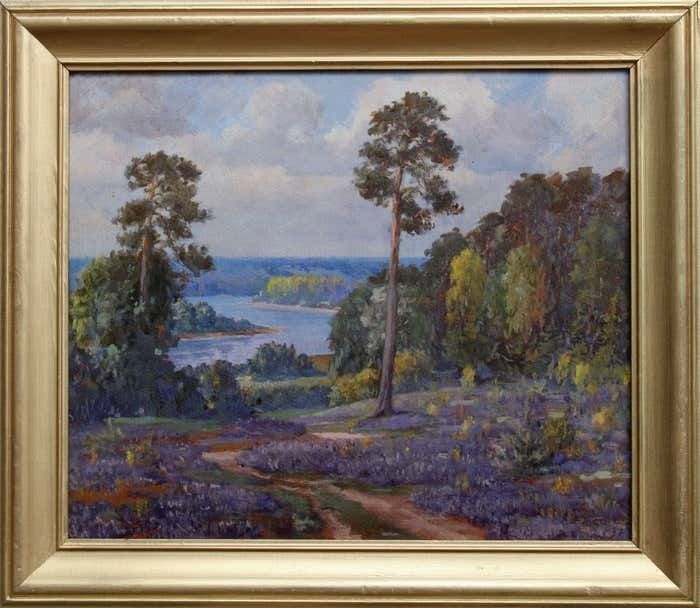 Reinhold Kasparsons Landscape. 1937, Oil On Cardboard, 34x40 Cm photo furniture