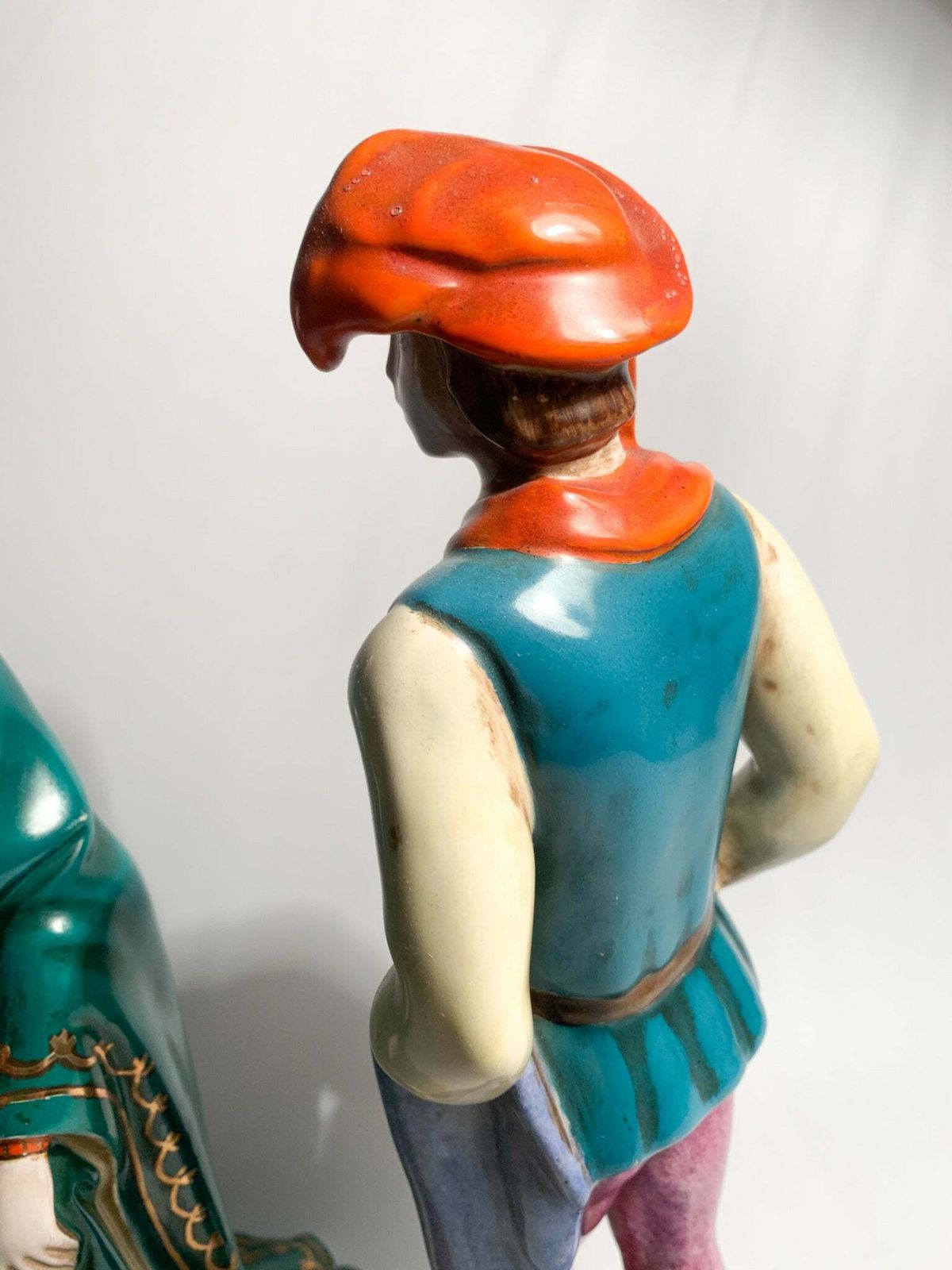 photo vinterior Pair Of Ceramic Lady And Gentleman Figurines By Zaccagnini From The 1940s