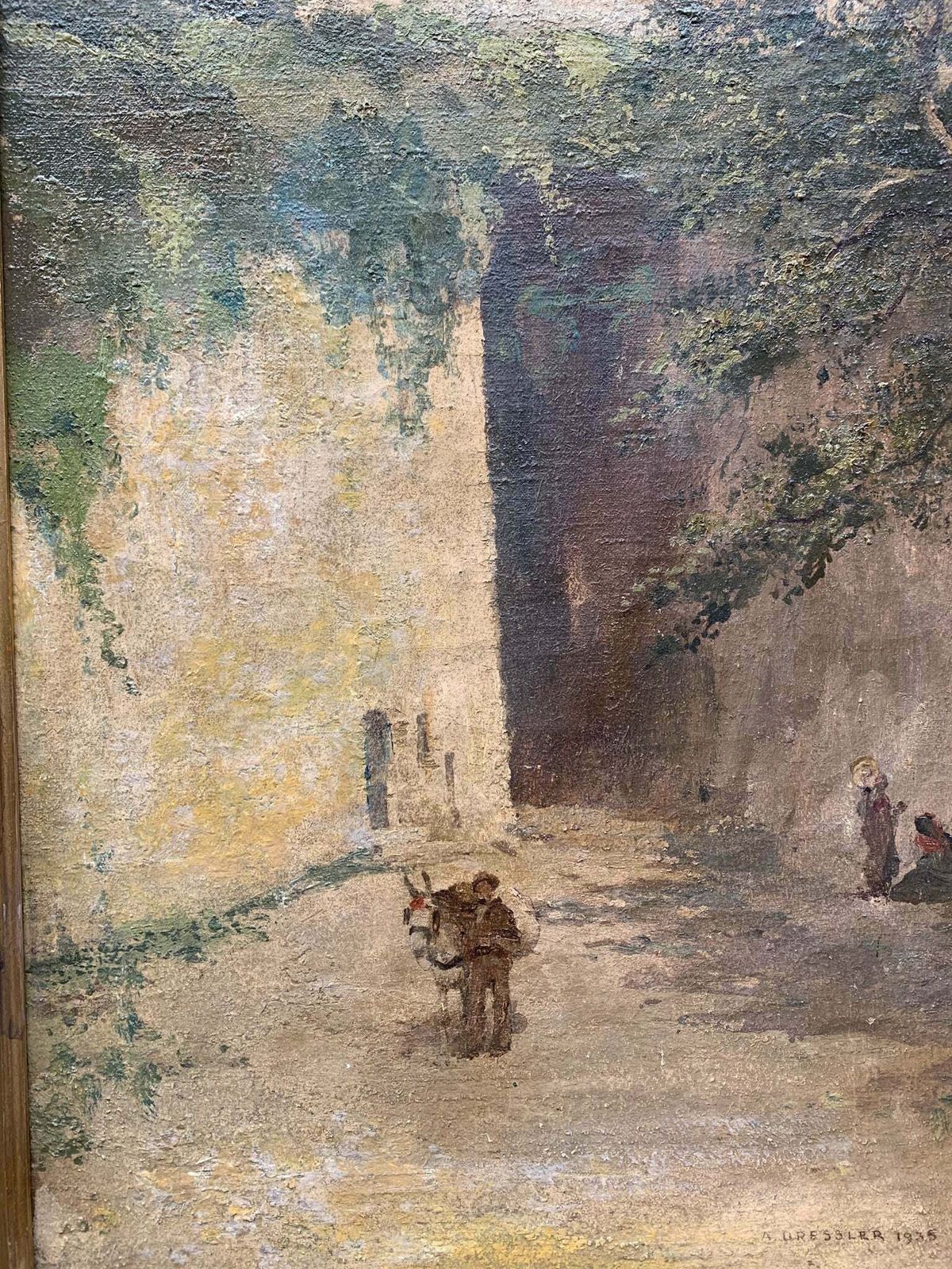 Oil On Canvas Painting By Alberto Dressler Of Milan From 1935 photo furniture