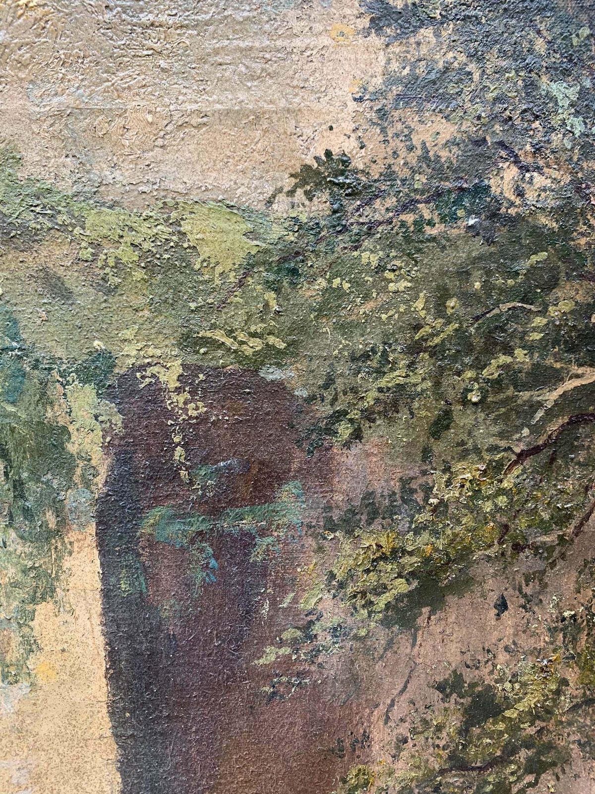Oil On Canvas Painting By Alberto Dressler Of Milan From 1935 photo vinterior