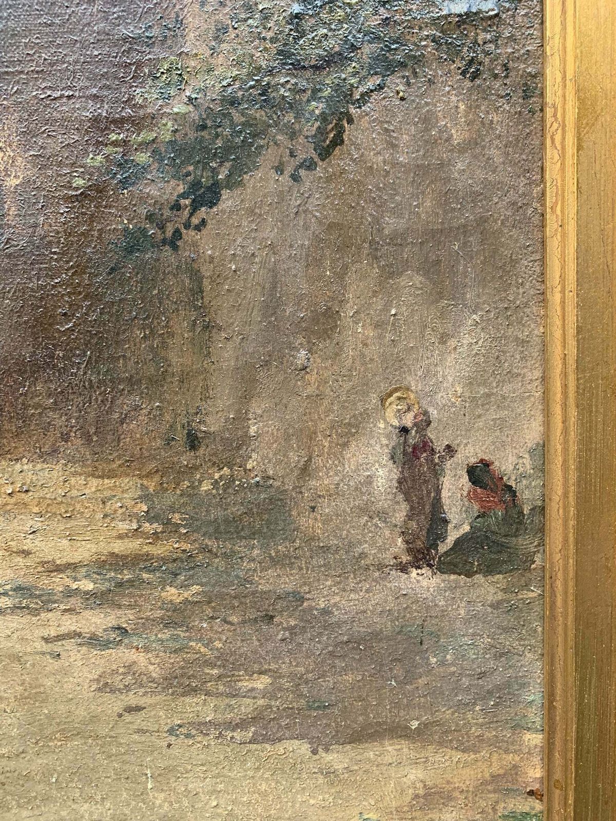 Oil On Canvas Painting By Alberto Dressler Of Milan From 1935 photo vintage