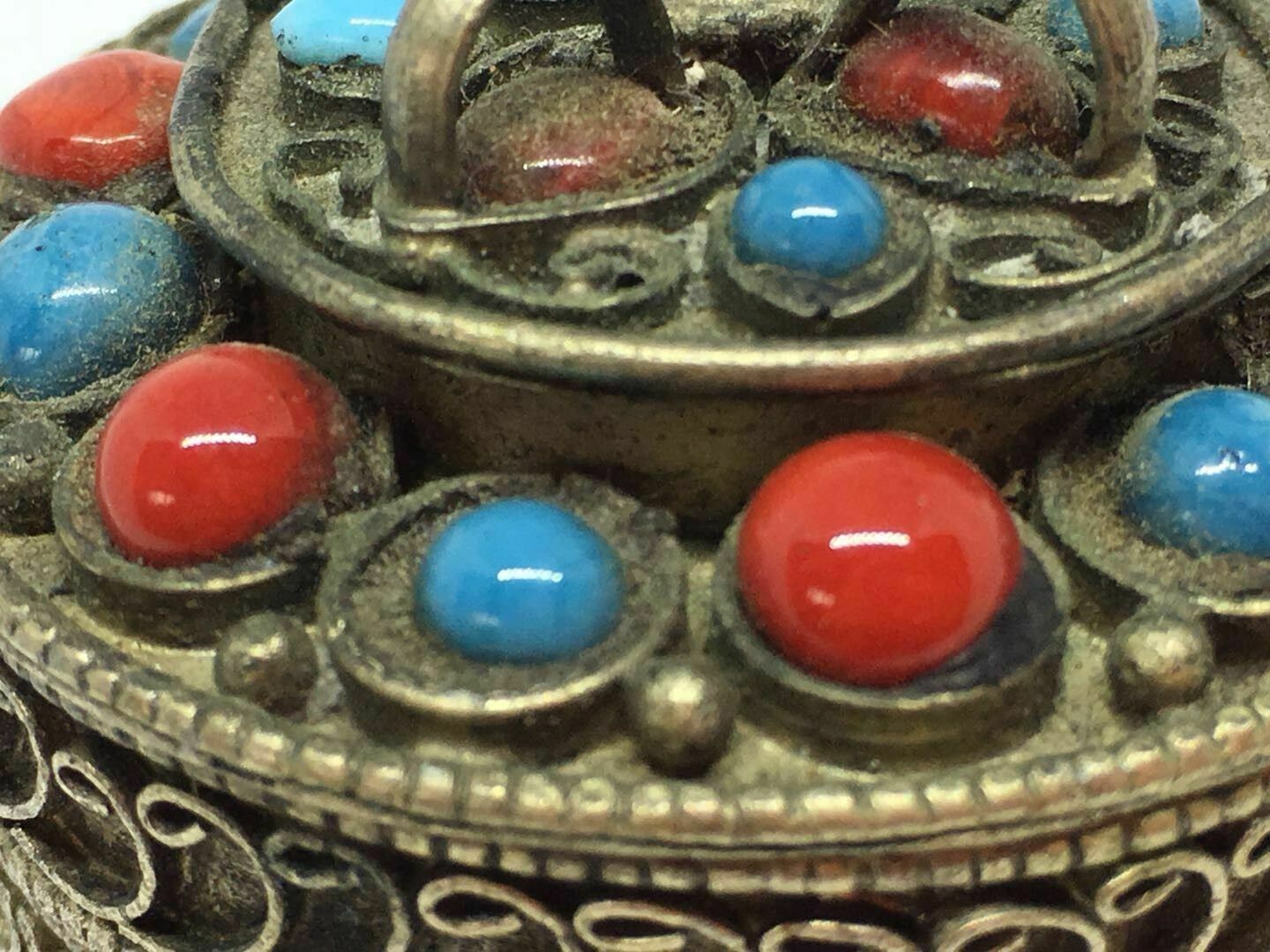 Antique Tibet Handmade Filigree Tibetan Silver Gaudencio Jewellery Box photo Home Decor