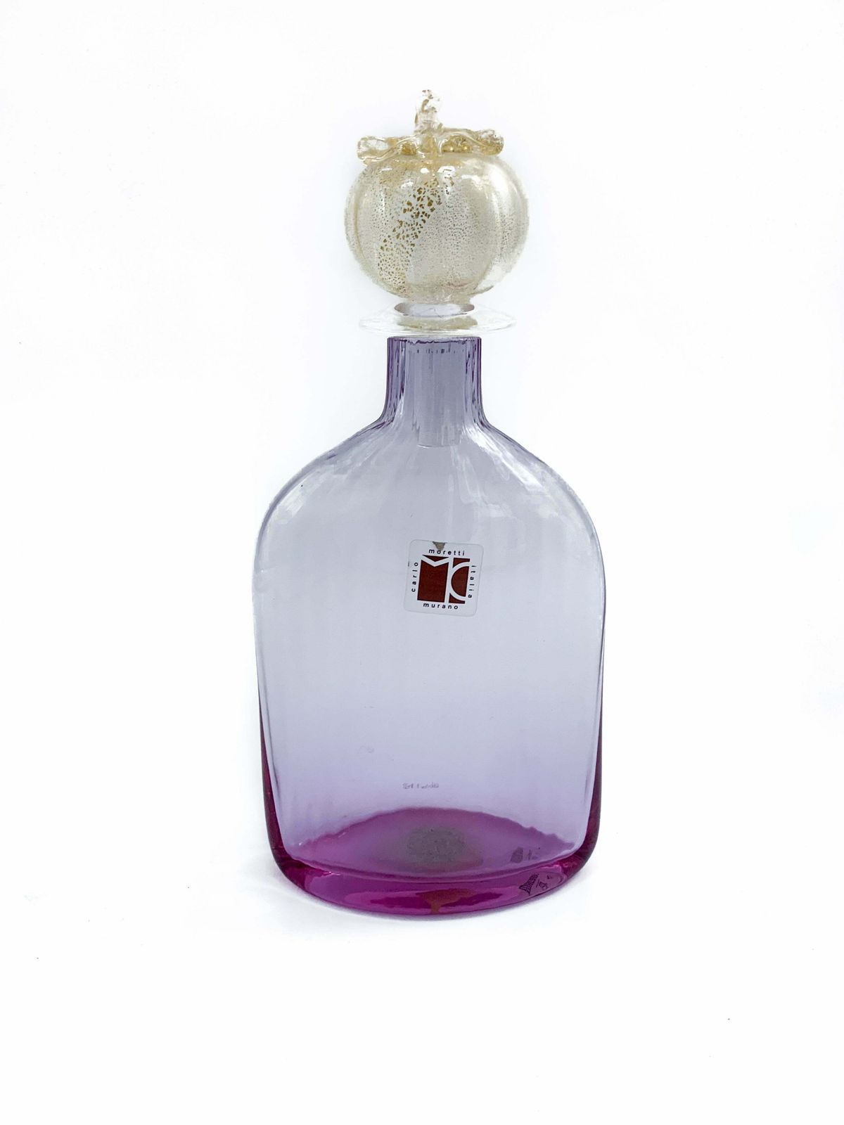 Murano Glass Bottle Signed Carlo Moretti