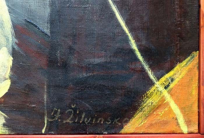 Jadviga Zjilvinska Channel. 1965, Canvas, Oil, 80x100 Cm photo for sale