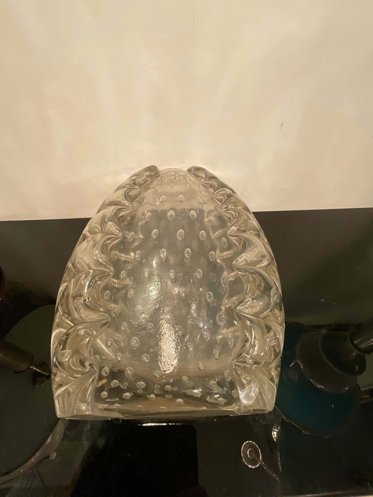 Barovier & Toso   Heavy Murano Glass Vase With Air Bubbles From The 1940s. photo 4000.0