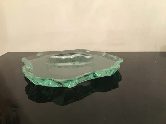 photo furniture Fontana Arte Pietro Chiesa Empty Pockets/Ashtray/Centerpiece Glass, 1950, Italy