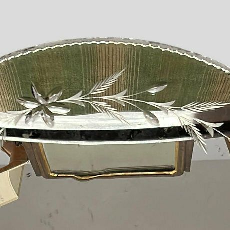 C20th Continental Reverse Etched Round Mirror photo for sale