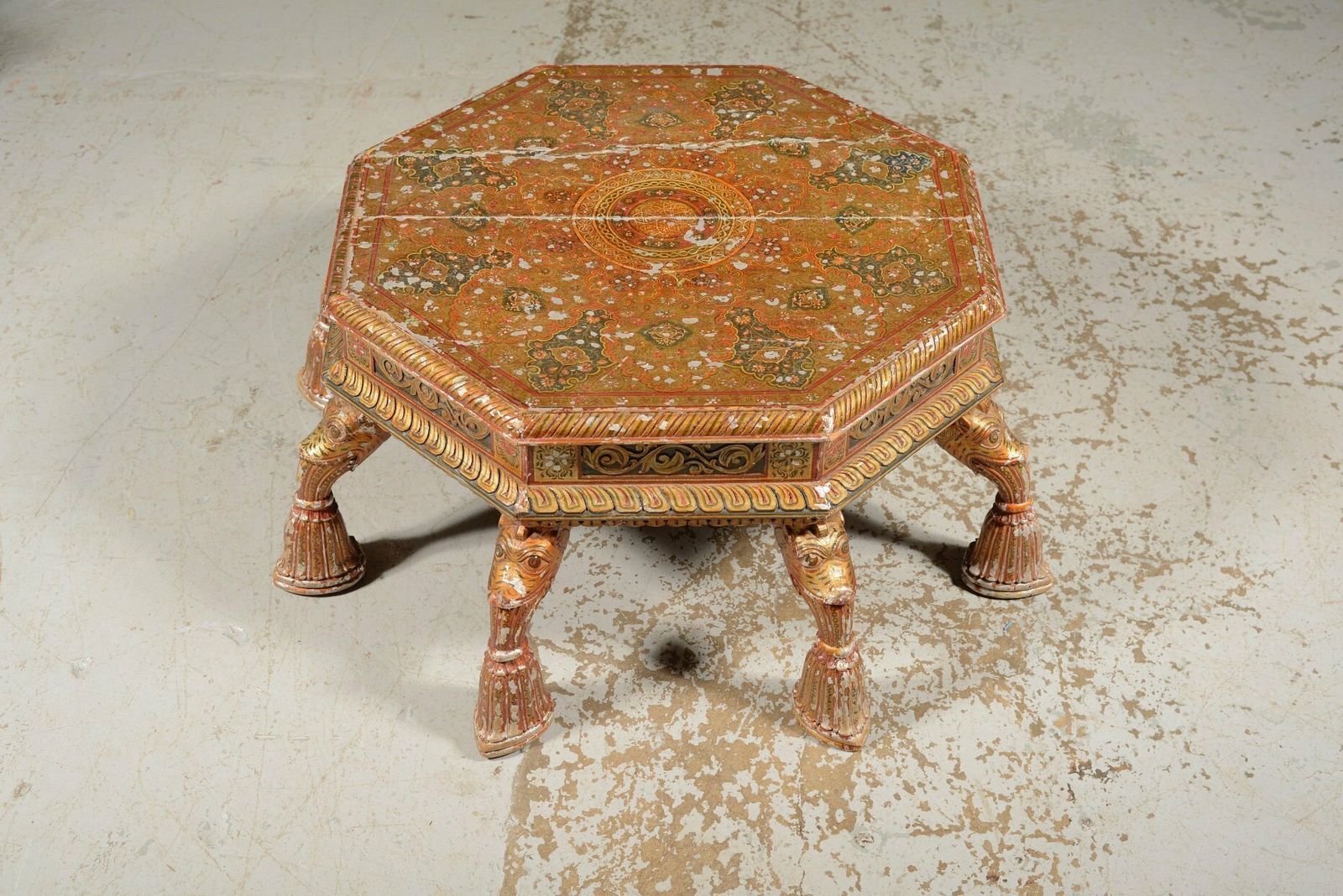 An Indian Painted And Gilt Decorated Bajot Table   C.1920 photo for sale