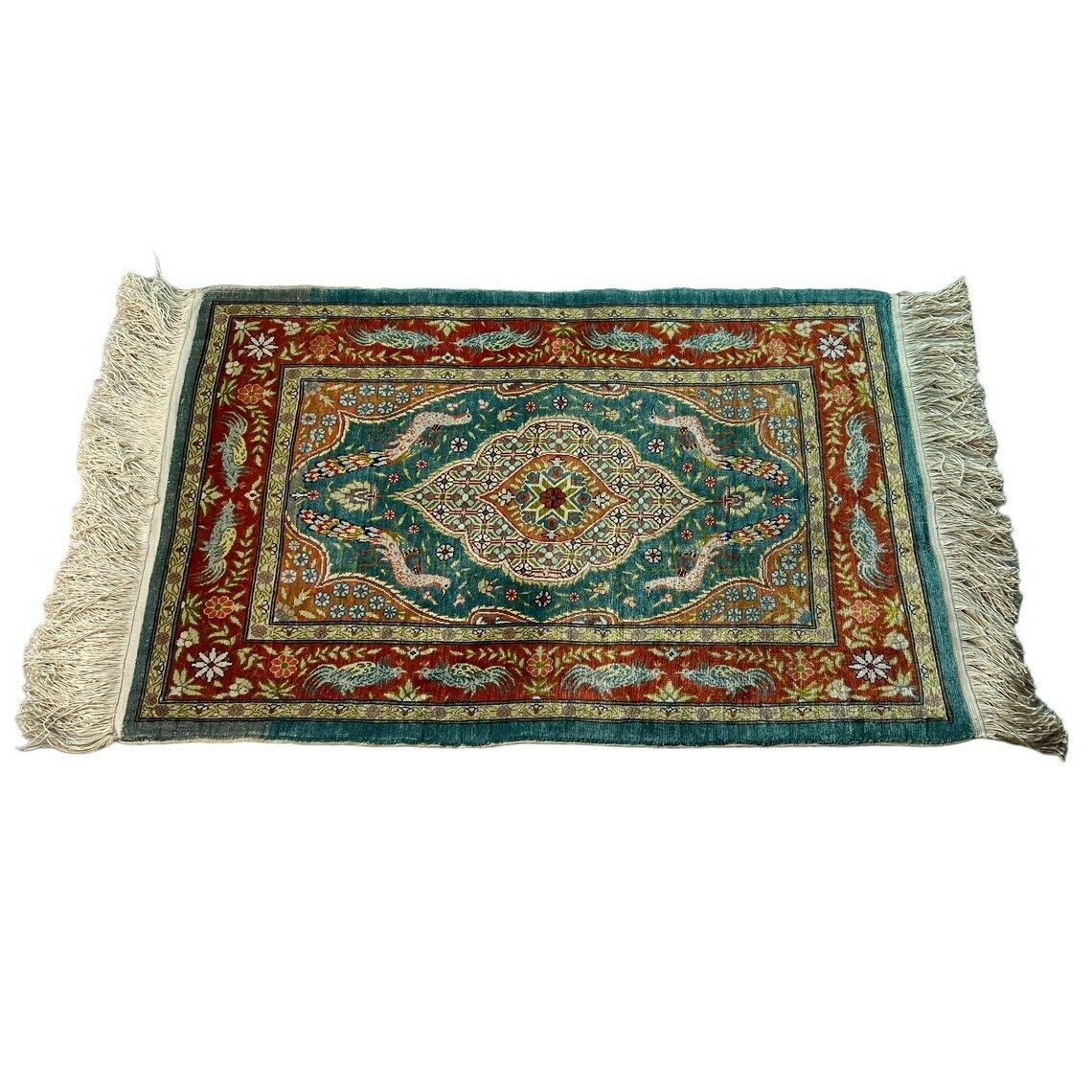 1960s Turkish Hereke Silk Rug , 78 X 52 Cm photo vinterior