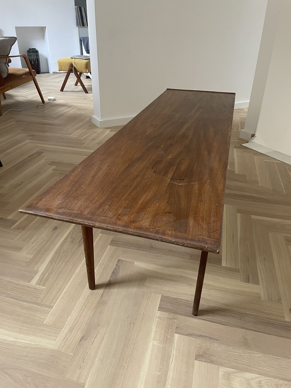 Mid Century Long John Coffee Table, By A. Younger 1950s 1960s.