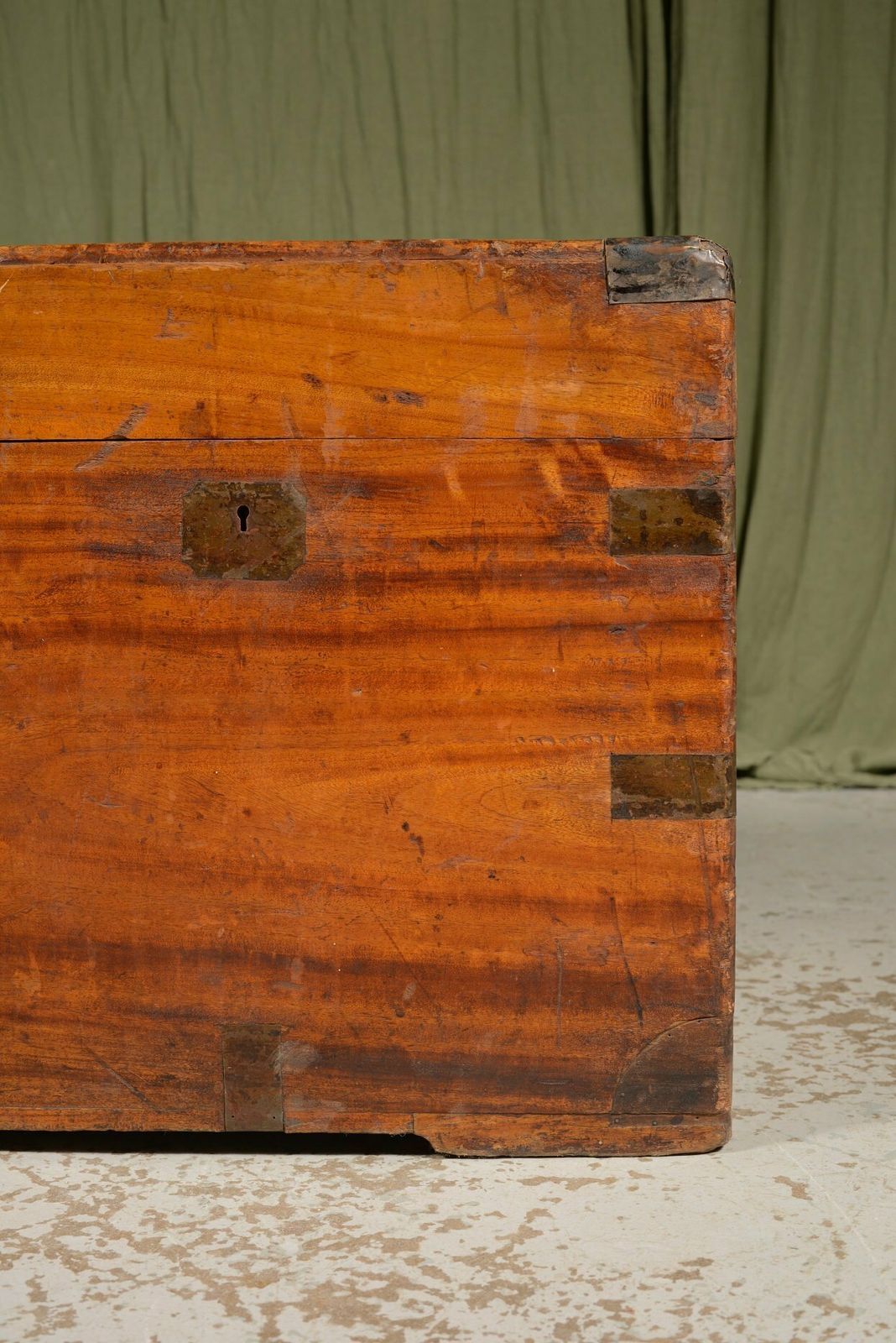 A Chinese Export Brass Mounted Camphor Wood Chest   C.1870 photo vinterior