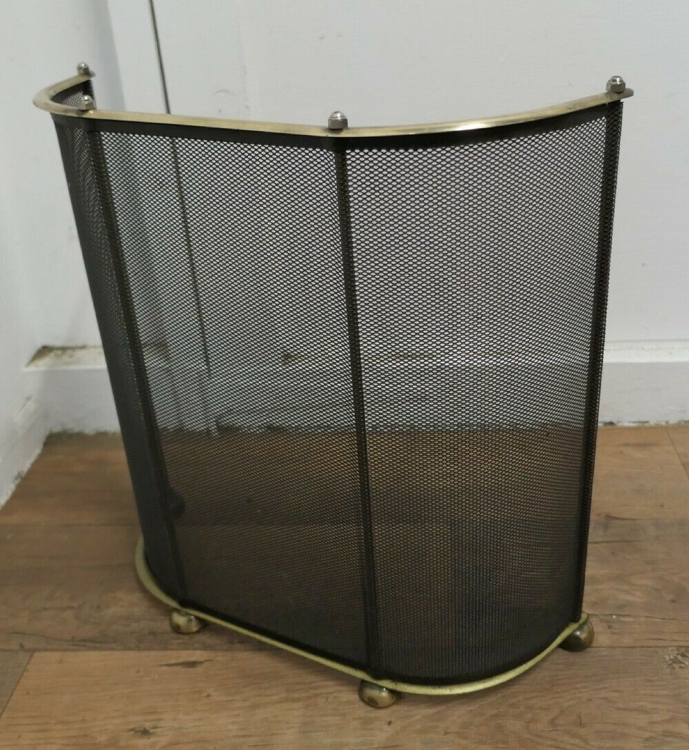 Curved Brass And Iron Nursery Fire Guard photo 570.0