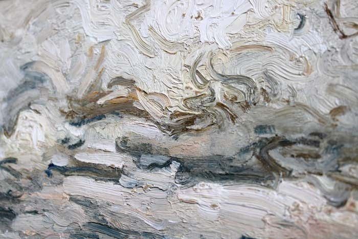 Clouds Over The Sea 1974 Cardboard Oil photo Art