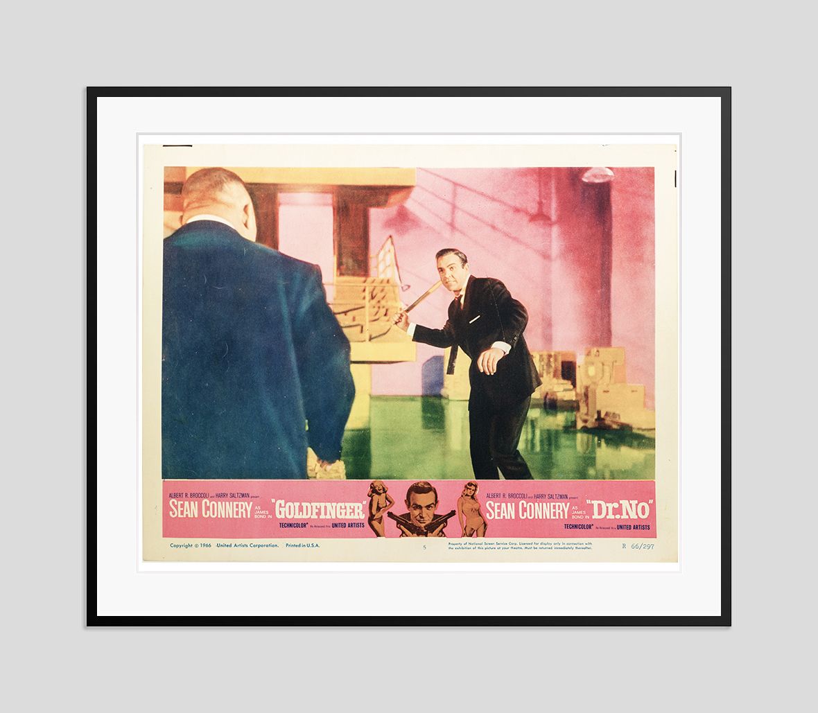 Goldfinger 1966 Vintage Lobby Card #1 Black Framed