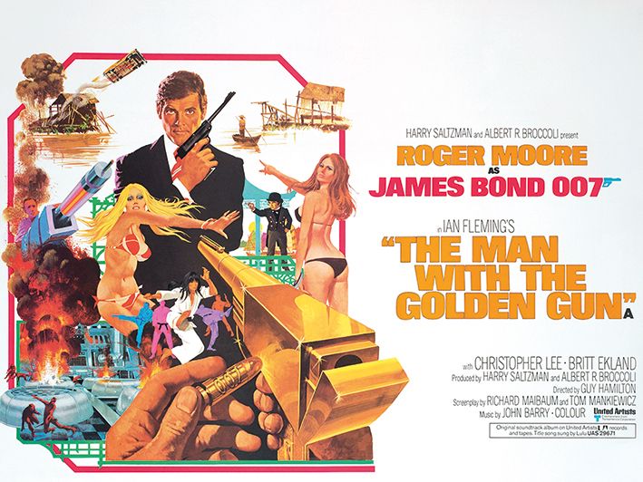 The Man With The Golden Gun 1974 Canvas Print Black Framed photo furniture