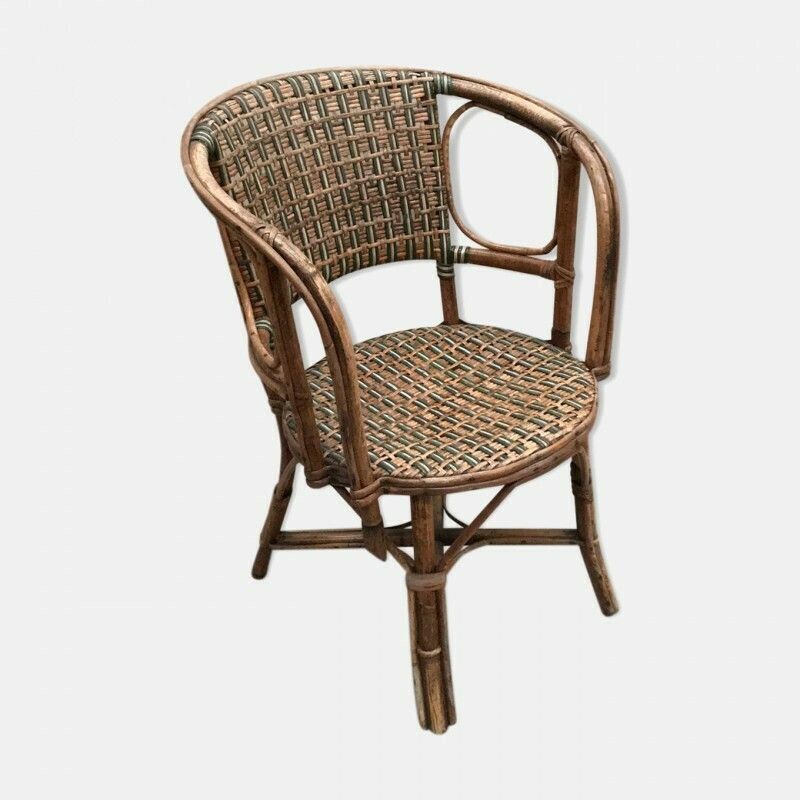 Bamboe Kinderfauteuil – Jaren 1930