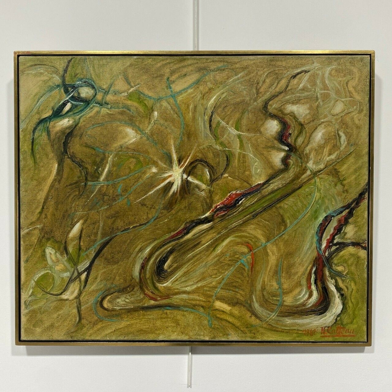 Modern Schilderij – H. Catteau, Jaren 1960 photo vinterior