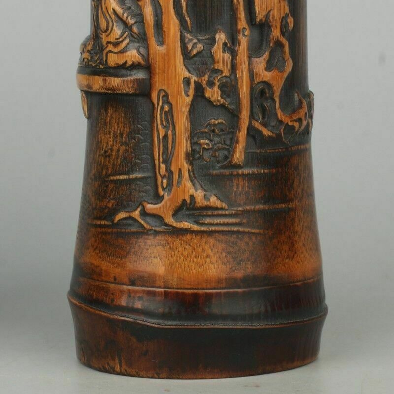 A Pair Of Chinese Bamboo Carving Brush Pen Holders    Circa 1930 1960 photo buy